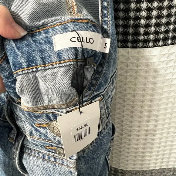 CELLO Distressed Denim Overalls - Picture 3 of 8